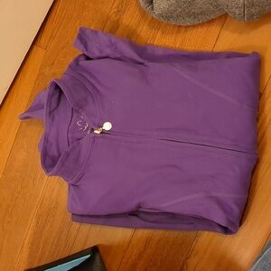 ✨[BEYOND YOGA] HIGH NECK FULL ZIP FITTED ATHLETIC JACKET PURPLE